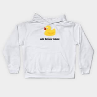 Easily distracted by ducks Kids Hoodie